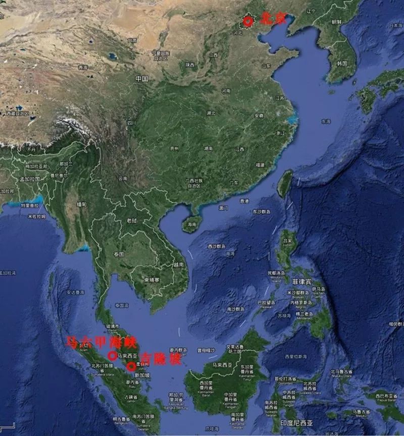 资料图：中国以及东南亚的位置。